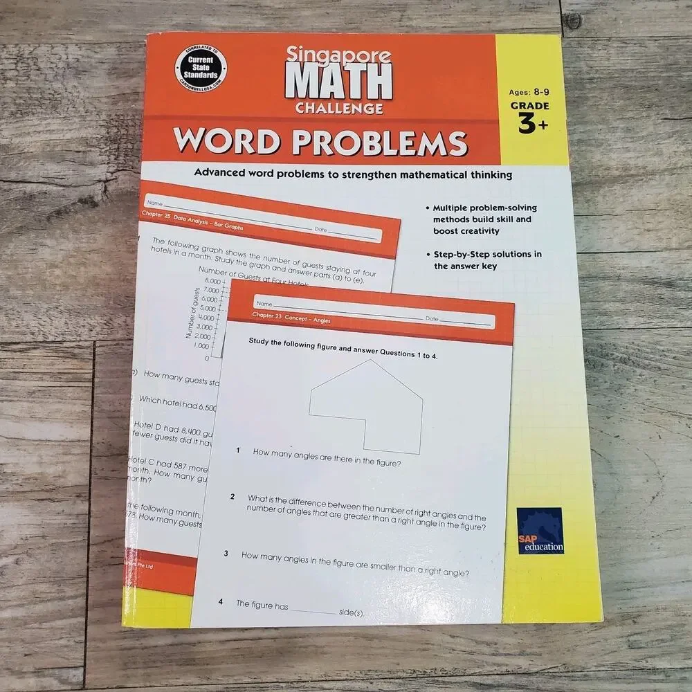Singapore Math Challenge Word Problems, Grades 3+ by Carson Dellosa Education